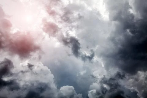 Cloudscape with a Sunlight Stock Photos