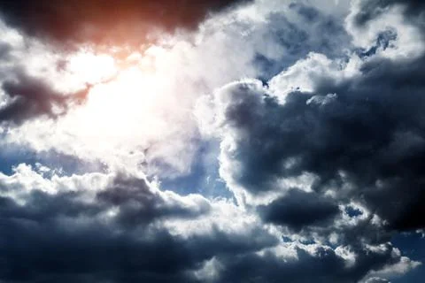 Cloudscape with a Sunlight Stock-Fotos