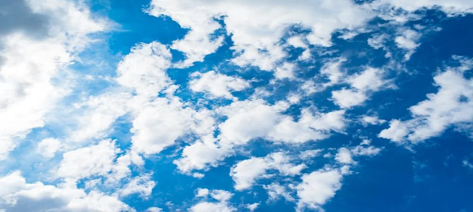 Cloudscape in sunny day of spring Stock Photos
