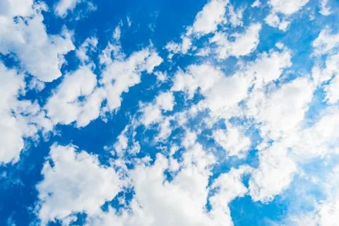 Cloudscape in a sunny day of spring Stock Photos