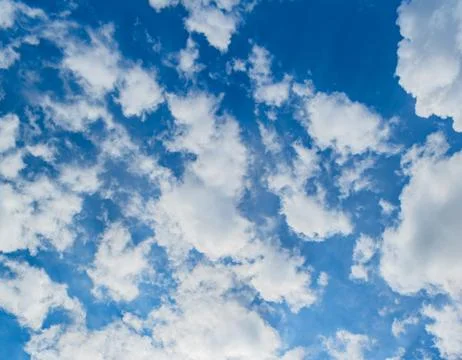 Cloudscape in sunny day of spring Stock Photos