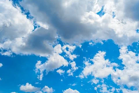 Cloudscape in sunny day of spring Stock Photos