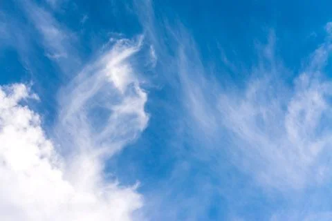 Cloudscape in sunny day of spring Stock Photos