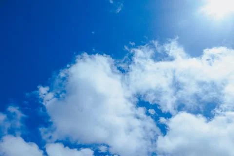 Cloudscape in sunny day of spring Stock Photos