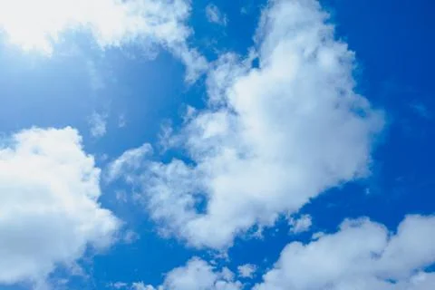 Cloudscape in sunny day of spring Stock Photos