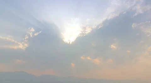 Cloudscape with sunray Stock Photos