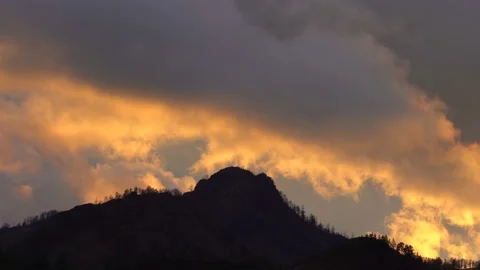 Cloudscape sunrise (sunshine) mountain Stock Footage 168991686
