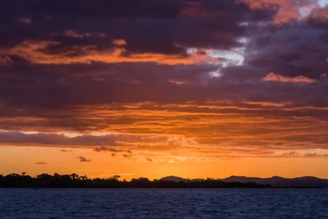 Cloudscape at sunset Stock Photos