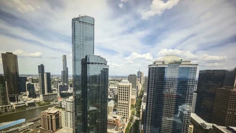 Cloudscape time lapse during day light with moving clouds at Melbourne. Video stock 82996608