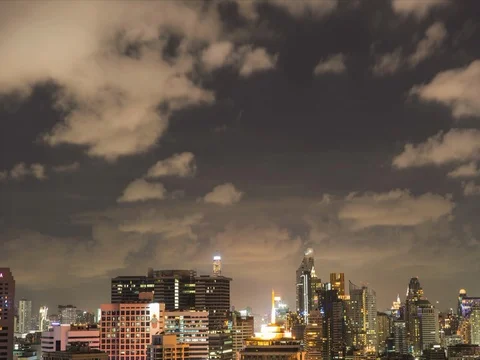 Cloudscape time-lapse over urban setting Stock Footage 83798422