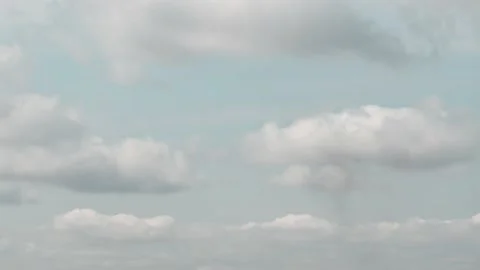 Cloudscape time lapse of white clouds float in azure sky Stock Footage 142577378