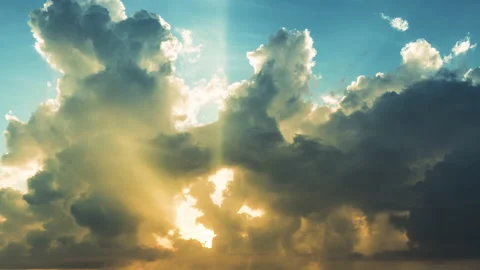 Cloudscape Timelapse cloudy. Puffy Fluffy Color Clouds Sky Time Lapse. Slow Stock Footage 139615503