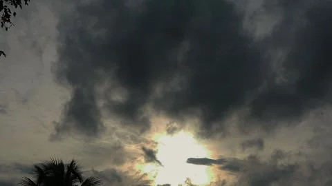 Cloudscape timelapse of sunset sky clouds. Stock Footage 264130959