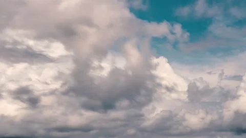 Cloudscape Transforming Timelapse: Dynamic Cloud Formation in Blue Sky. Graceful Stock Footage 311792507