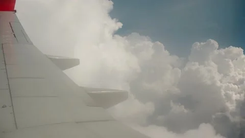 Cloudscape view from airplane Stock Footage 157700087