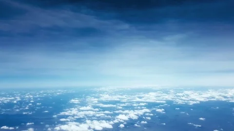 Cloudscape view from an airplane window Stock Footage 75161976