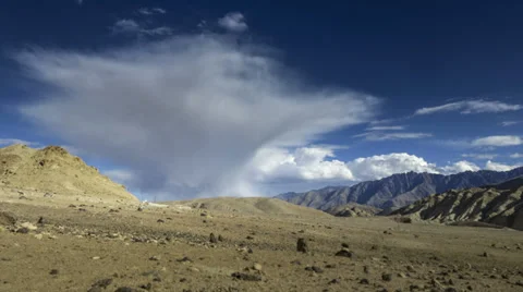 Cloudscape wilderness Ladakh India time lapse Stock Footage 34418715