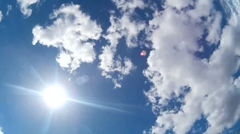 Clouds,clouds float across the sky,the sun shines through the clouds Stock-Footage 49296800