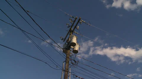 CloudsPowerTransformers2 Stock Footage 22663742