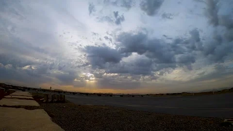 CLOUDY AIRFIELD TIMELAPSE Stock Footage 150692209