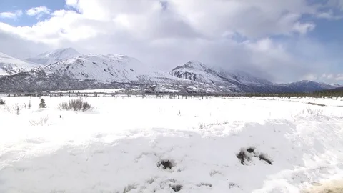 Cloudy Alaska Mountains Stock Footage 77135352