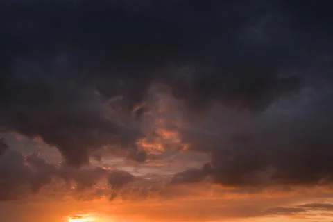 Cloudy and bright colorful sky Stock Photos