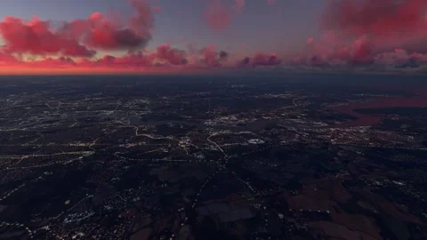 Cloudy and evening aerial view of the city of London. United Kingdom Stock-Footage 270872427
