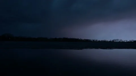 Cloudy and lighting evening Stock Footage 42855878