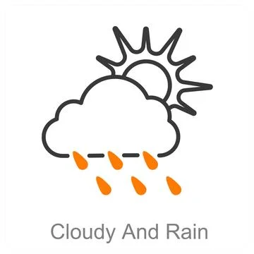 Cloudy And Rain Stock Illustration