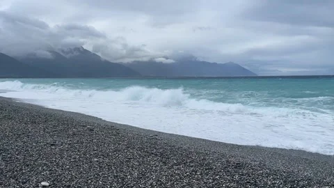 Cloudy and Windy Day by the Seashore in Hualien, Taiwan Stock Footage 255591435