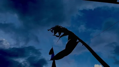 Cloudy and windy sky in the evening Stock Footage 231684974