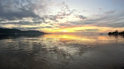 Cloudy Autumn Sunset Hyperlapse from Aerial Perspective Video stock 325034153