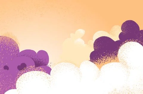 Cloudy background with spectacular colors and lights Stock Illustration