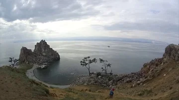 Cloudy Baikal Stock Footage 85845604
