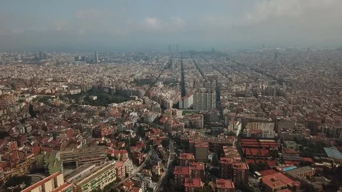 Cloudy Barcelona Stock Footage 121987266