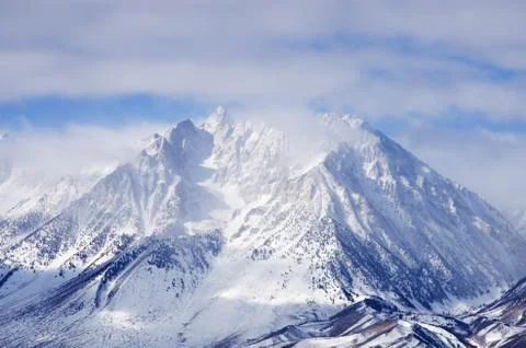 Cloudy basin mountain Stock Photos