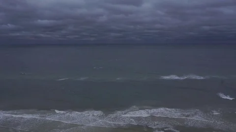 A Cloudy Beach 60fps Video stock 80540653