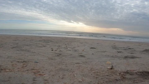 Cloudy beach day Stock Footage 155901192