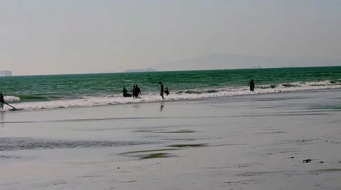 Cloudy Beach Stock Footage 45314015