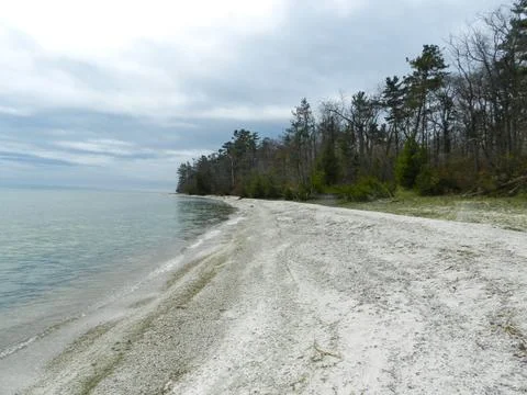 The Cloudy Beach Stock Photos