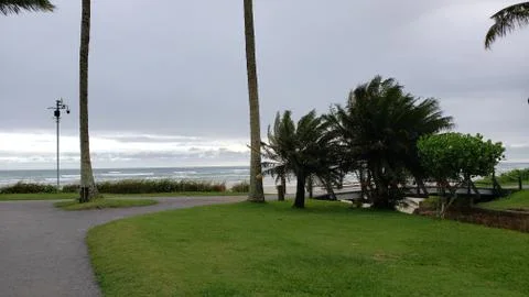 Cloudy Beach Stock Photos