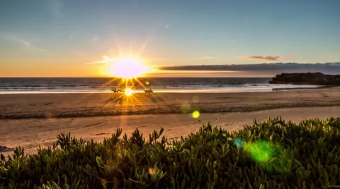 Cloudy Beach Sunset Timelapse 4k Stock Footage 68995639