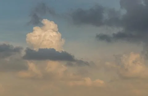 The cloudy beautiful sky with the light shining from the sun at afternoon. Stock Photos