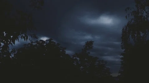 Cloudy black sky Stock Footage 84741242