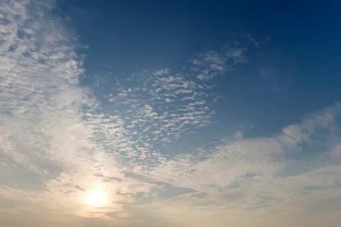 Cloudy blue sky abstract background Stock Photos