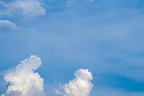 Cloudy blue sky abstract background, blue sky background with tiny clouds Stock Photos