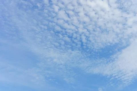 Cloudy blue sky abstract background, blue sky background with tiny clouds Stock-Fotos
