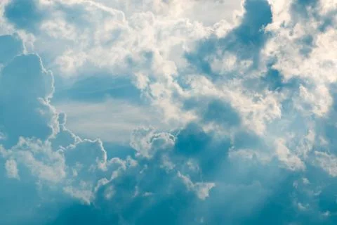 Cloudy blue sky background Stock Photos