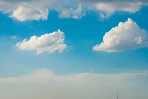 Cloudy blue sky background Stock Photos