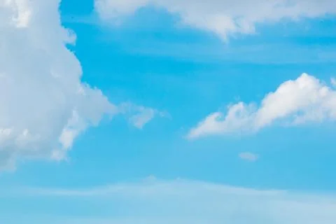 Cloudy blue sky background Stock Photos